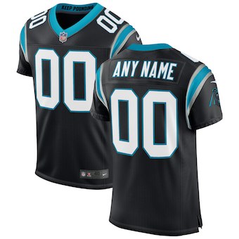Men's Carolina Panthers Black Vapor Untouchable Custom Elite NFL Stitched Jersey